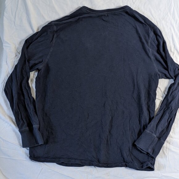 AMERICAN EAGLE SEVENTY SEVEN MEN'S LONG SLEEVE SHIRT XXL DARK NAVY BLUE - Picture 14 of 15